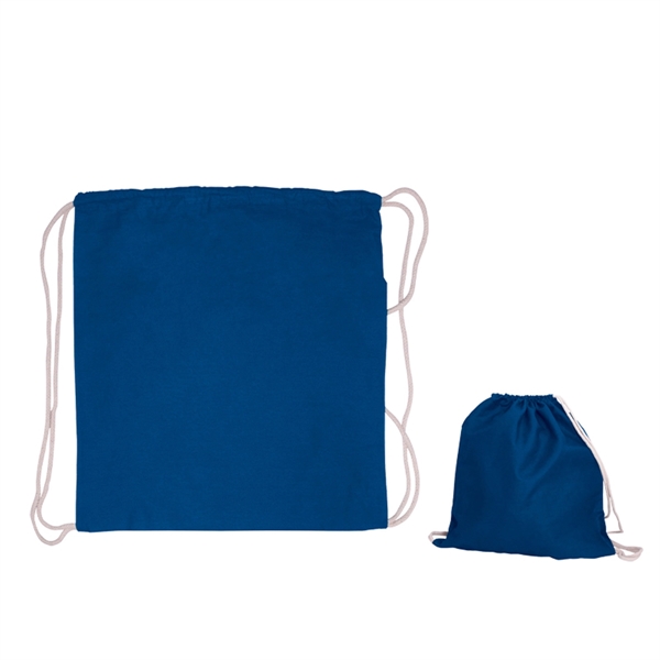 5 oz. Cotton Drawstring Cinch-Up Backpack - Image 3