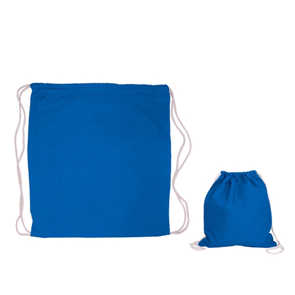 5 oz. Cotton Drawstring Cinch-Up Backpack - Image 4
