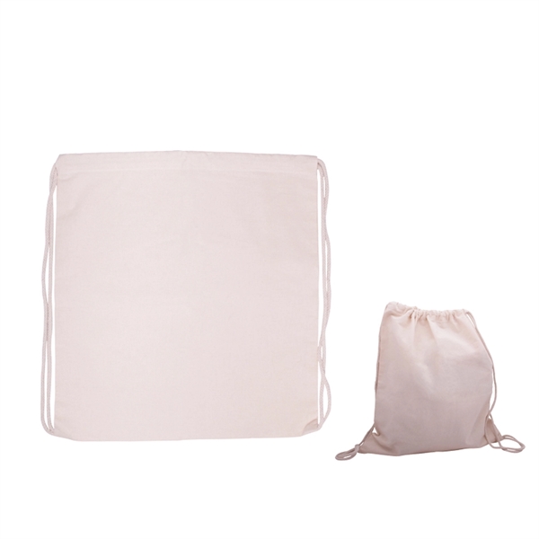 5 oz. Cotton Drawstring Cinch-Up Backpack - Image 6