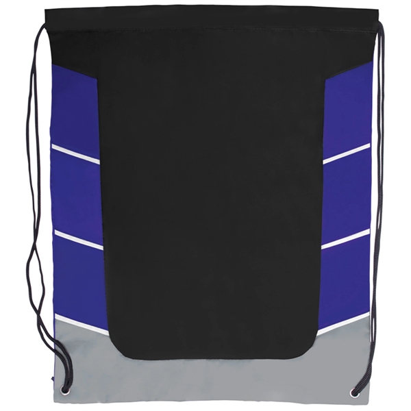 Color Block Drawstring Backpack - Image 4