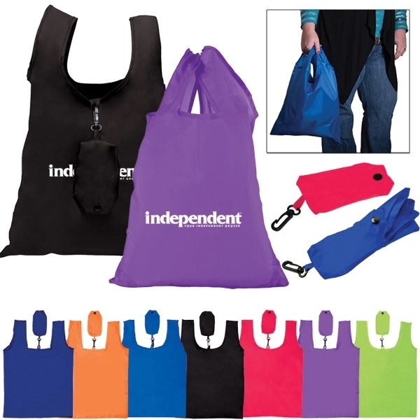 Polyester Folding Grocery Tote - Image 1