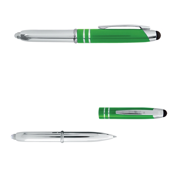 Executive 3-in-1 Metal Pen Stylus with LED Light - Image 4