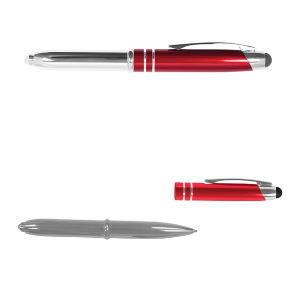 Executive 3-in-1 Metal Pen Stylus with LED Light - Image 6