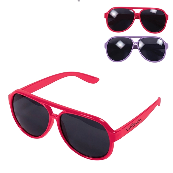Aviator Style Plastic Sunglasses - Image 1