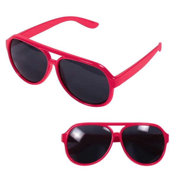 Aviator Style Plastic Sunglasses - Image 2