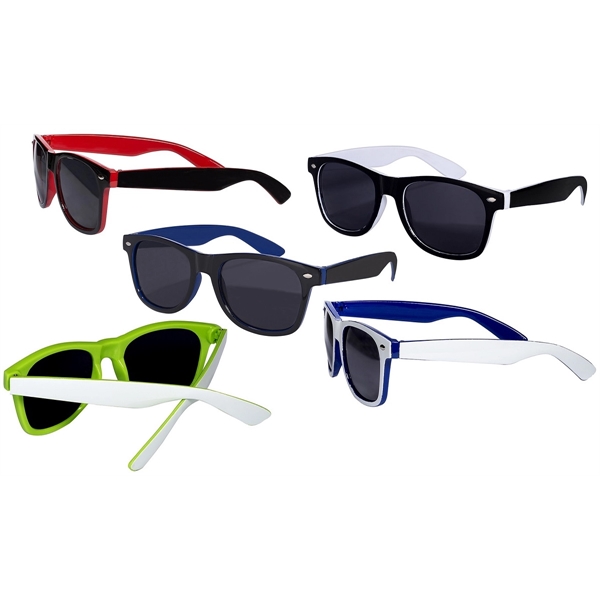 Two-Tone Glossy Sunglasses - Image 1