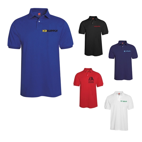 Hanes ComfortBlend® 50/50 Jersey Sport-Shirt Polo - 5.2 oz. - Image 1