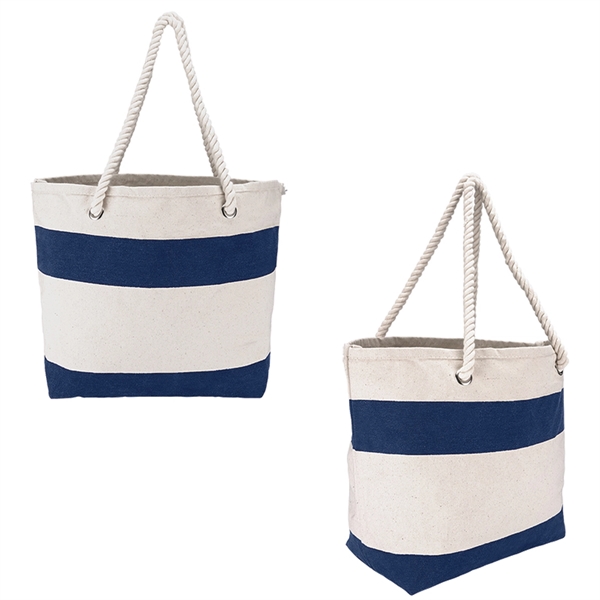 Cotton Resort Tote with Rope Handle - Image 3