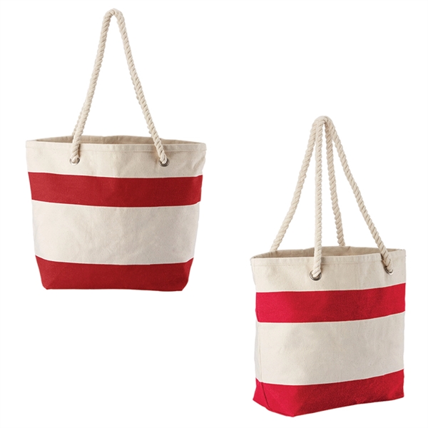 Cotton Resort Tote with Rope Handle - Image 4