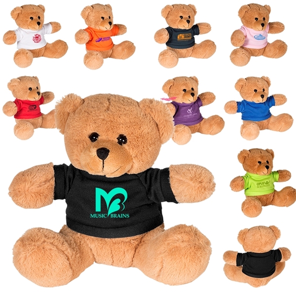 7" Plush Bear with T-Shirt - Image 2