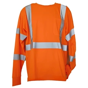 Orange S/M Long Sleeve Hi-Viz Safety T-Shirt