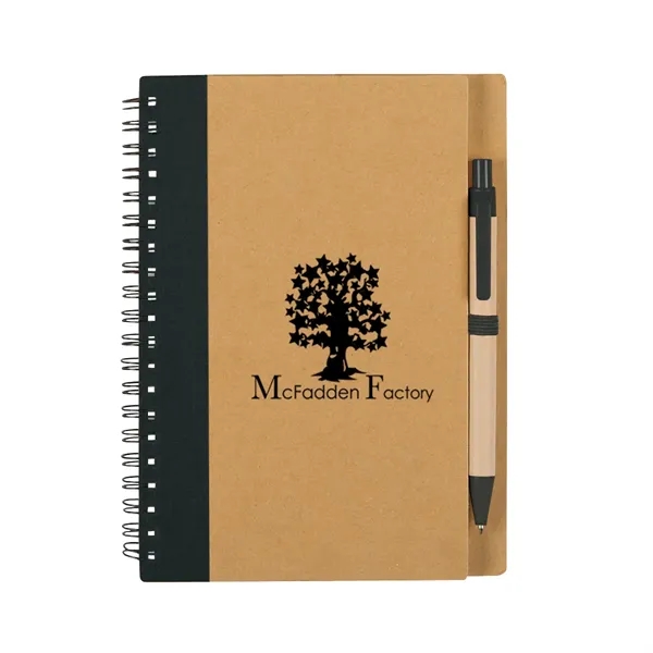 Eco-Inspired Spiral Notebook & Pen - Image 1