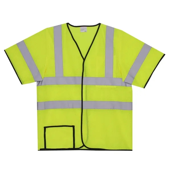 L/XL Yellow Mesh Short Sleeve Safety Vest