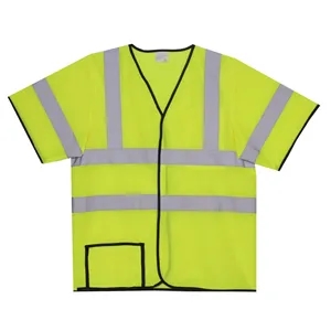 L/XL Yellow Mesh Short Sleeve Safety Vest