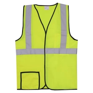 Single Stripe 2XL/3XL Yellow Solid Safety Vest