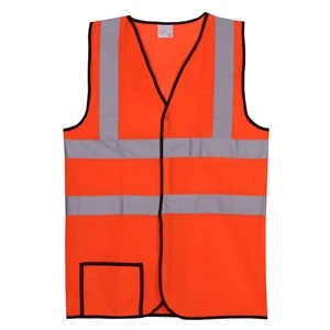 Dual Stripe S/M Orange Mesh Safety Vest