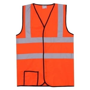 Dual Stripe L/XL Orange Solid Safety Vest