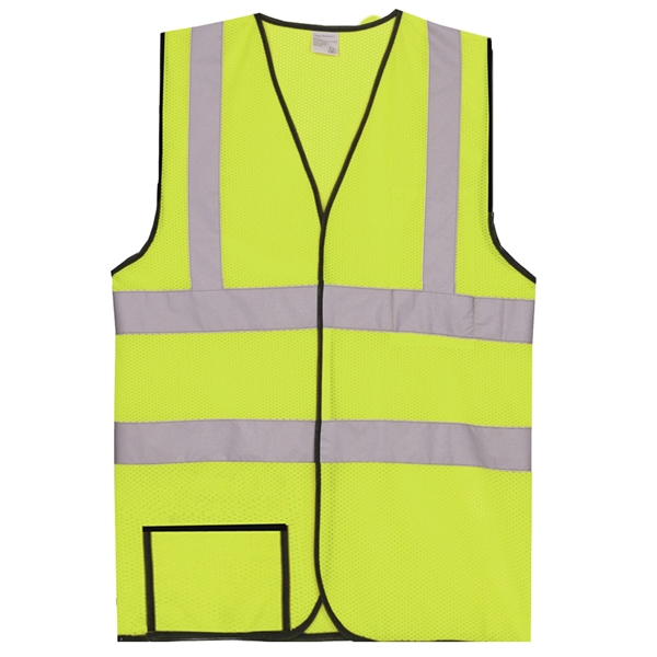 Dual Stripe S/M Yellow Mesh Safety Vest