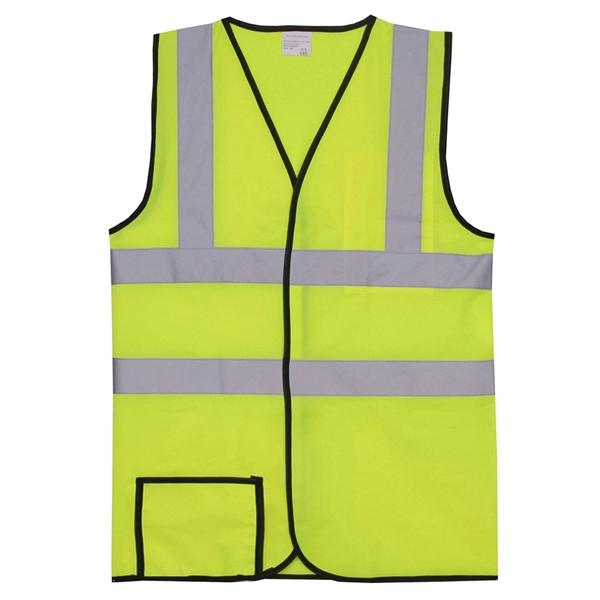 Dual Stripe S/M Yellow Solid Safety Vest