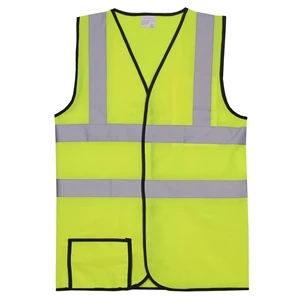 Dual Stripe S/M Yellow Solid Safety Vest