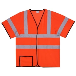 S/M Orange Mesh Short Sleeve Safety Vest