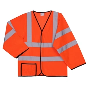 S/M Orange Mesh Long Sleeve Safety Vest