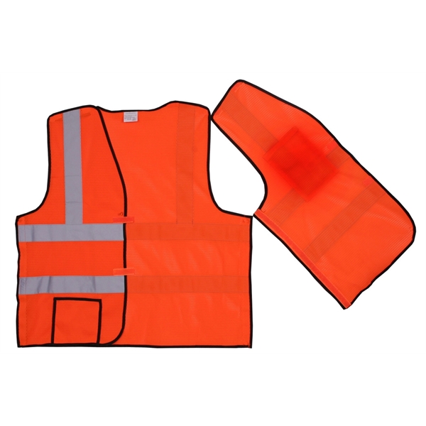 Orange Solid Break-Away Safety Vest - Image 2