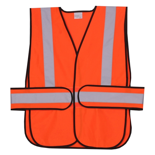 Orange Solid Side Strap Safety Vest - Image 1