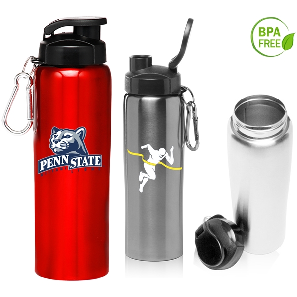 27 oz. BPA free Stainless Steel Sports Bottles w/ Carabiner