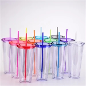 32 Oz. Acrylic Tumbler With Lid And Straw - Brilliant Promos - Be