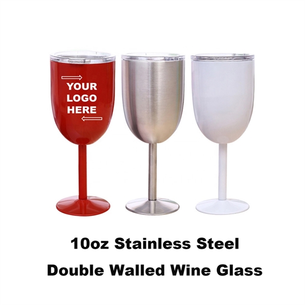 10oz Stainless Steel Double Walled Wine Glass
