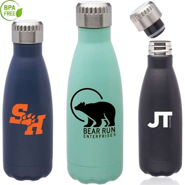 14 oz. BPA Free Vacuum Insulated Cola Shaped Water Bottle