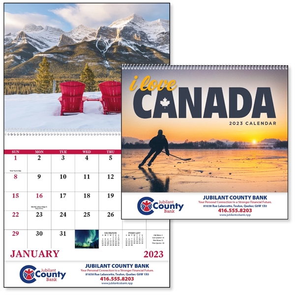I Love Canada 2023 Calendar
