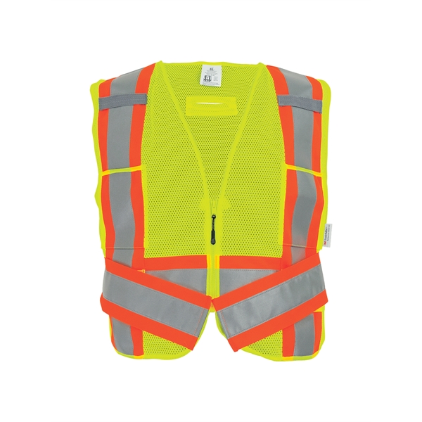 FrogWear® HV High-Visibility Mesh Polyester Adjustable Vest