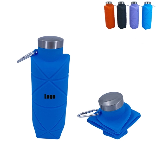 24 Oz Collapsible Silicone Water Bottle