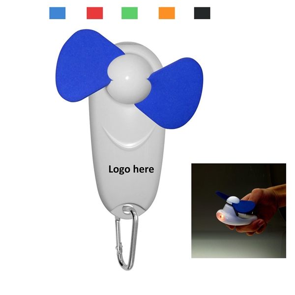 Sport Clip hook Fan with LED Light with Keychain