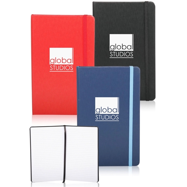 5.5 x 8.5 Hardcover Notebooks w/ Matching Color Elastic Band