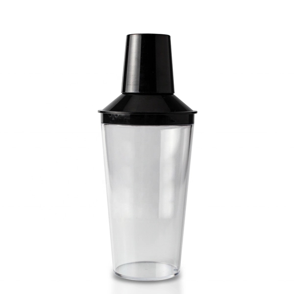 16oz Plastic Classic Cocktail Shaker with Lid and Strainer