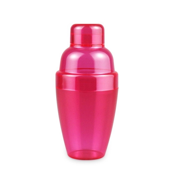 6oz Plastic 3 Pieces Cocktail Shaker with Strainer and Lid