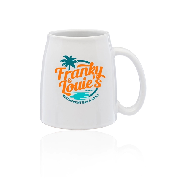 18 oz. Inverted Ceramic Coffee Mugs w/ custom logo