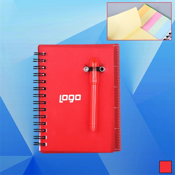 Notebook and Sticky notes with Pen