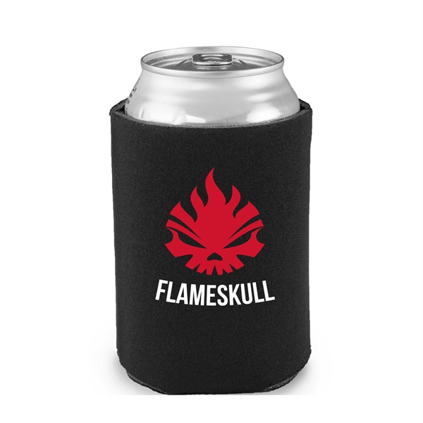 Collapsible 4mm Can Cooler w/ 2 Color Imprint