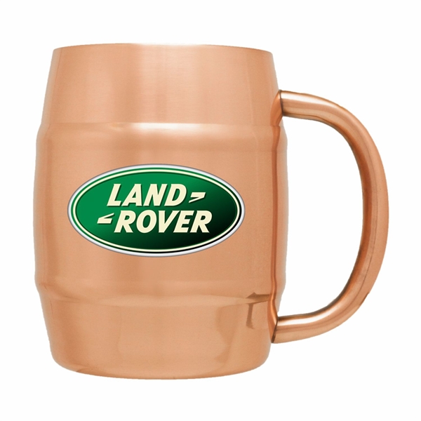 14 oz Copper Coated Stainless Steel Barrel Mugs