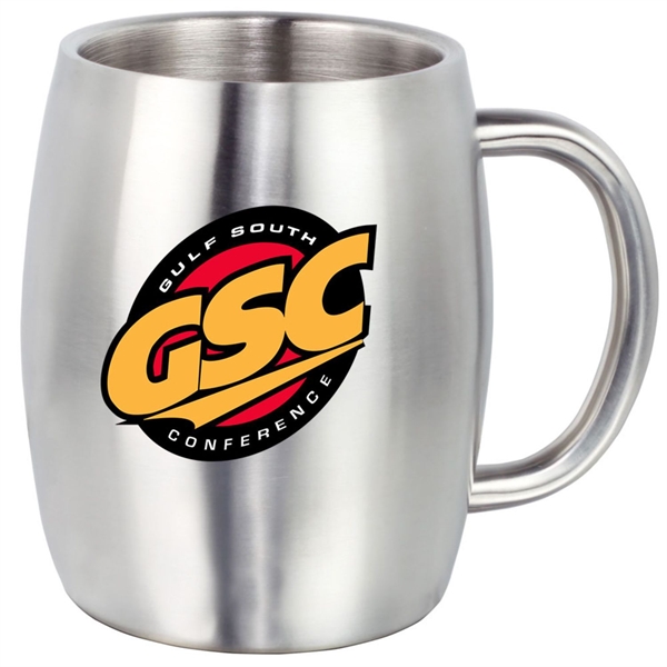 14 oz Double Wall Stainless Steel Mugs with Handles