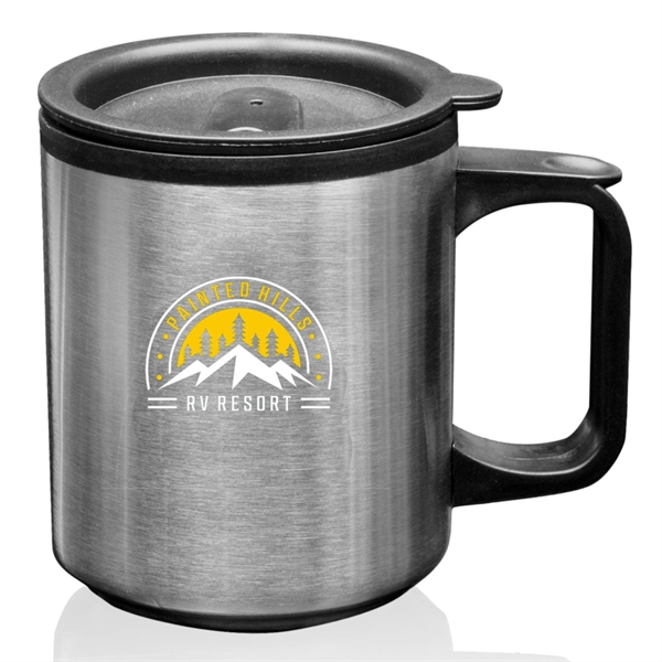 12 oz Double Wall Stainless Steel Travel Mugs With Handle