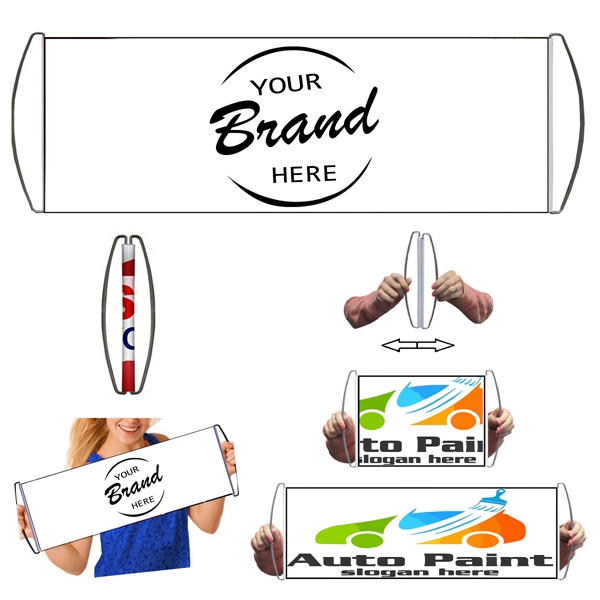 Custom Printed Retractable Handheld Scroll Banner