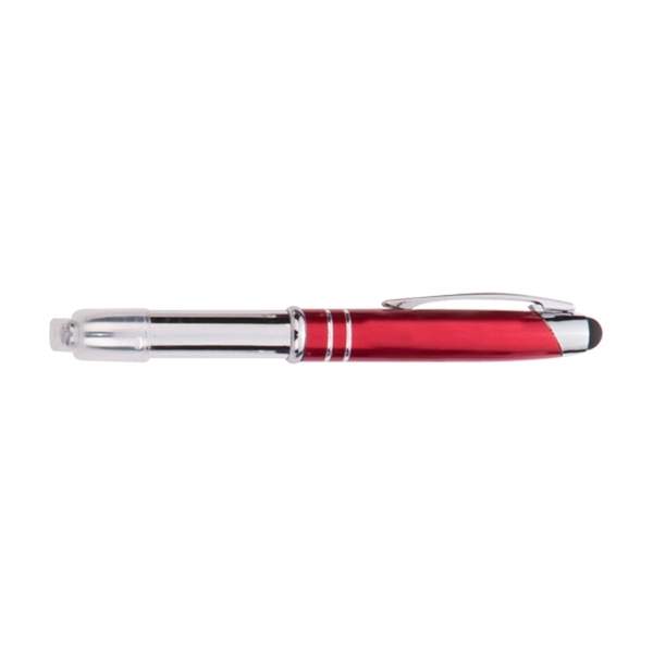 3-In-1 Stylus, Ballpoint Pen & LED Flashlight - Image 2