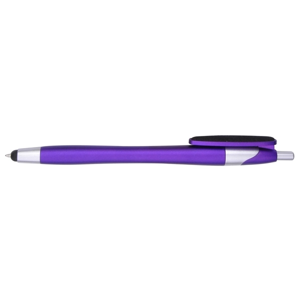 Stylus pen with fiber cloth screen cleaner on clip - Image 3