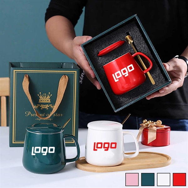 15 Oz Coffee Ceramic Cups Gift Set