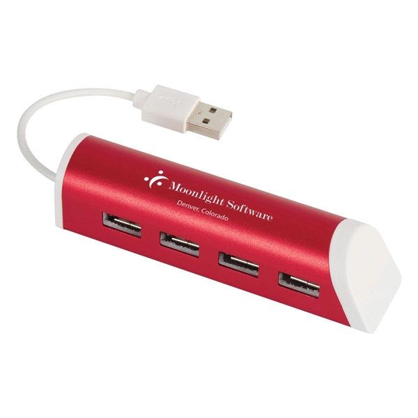 4-Port Aluminum USB Hub With Phone Stand - Image 4